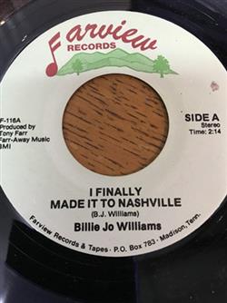 Download Billie Jo Williams - I Finally Made It To Nashville