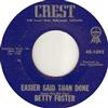 Album herunterladen Betty Foster - Easier Said Than Done