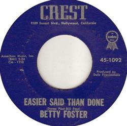 Download Betty Foster - Easier Said Than Done