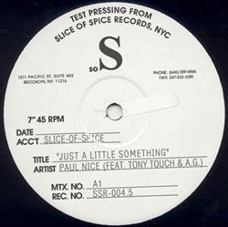 Download Paul Nice Feat Tony Touch & AG Masta Ace - Just A Little Something 4BK