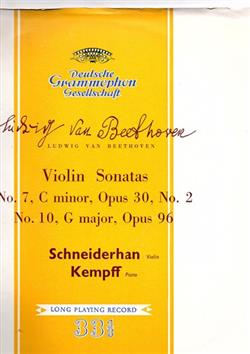 Download Beethoven Kempff, Schneiderhan - Violin Sonatas No 7 No 10