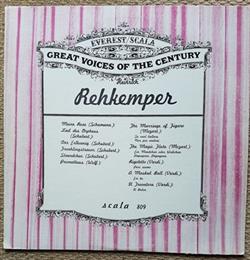 Download Heinrich Rehkemper - Great Voices Of The Century Heinrich Rehkemper