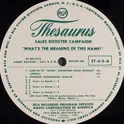 Download Unknown Artist - Sales Booster Campaign Whats The Meaning Of This Name Little Known Facts