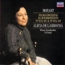 Download Mozart Alicia De Larrocha, Wiener Symphoniker, Uri Segal - Piano Concertos No22 K482 No19 K459